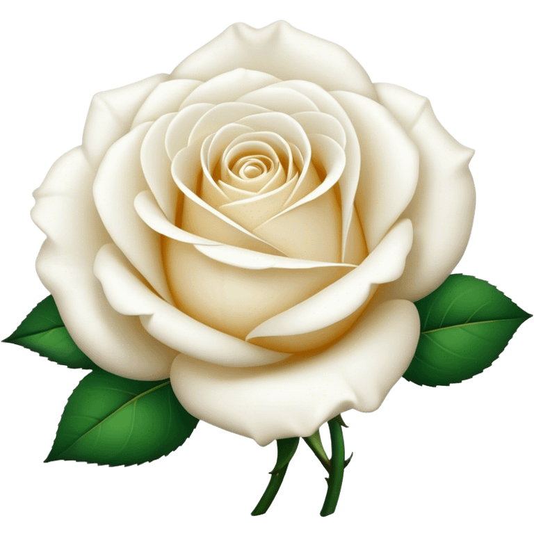 Beautiful white rose emoji