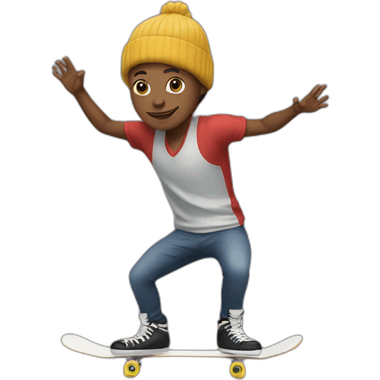 a skater with a good style emoji