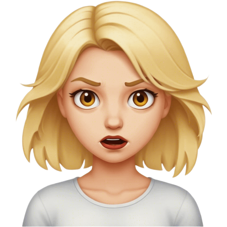 mad blonde girl emoji