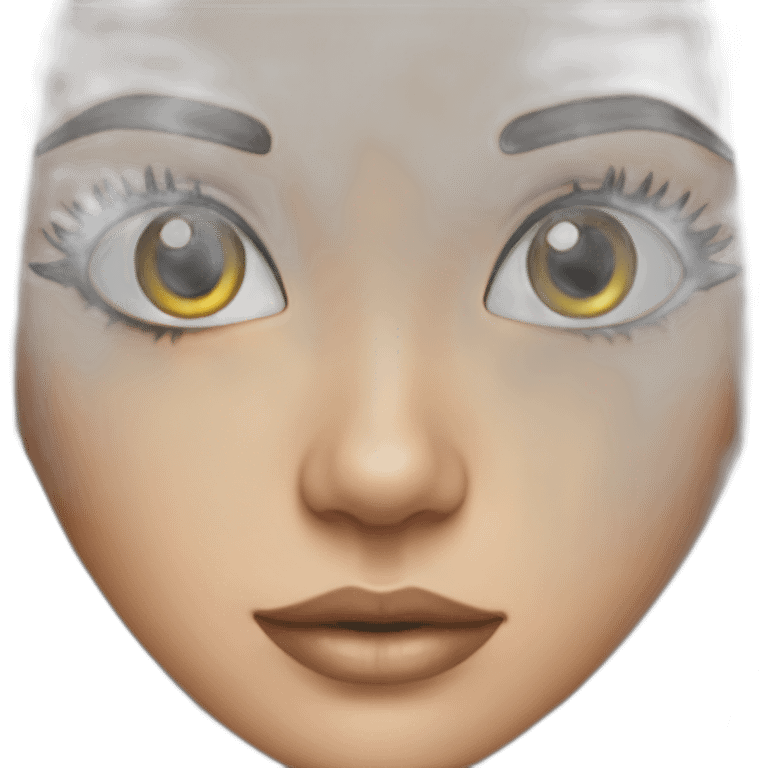 Eyeliner girl black hair emoji