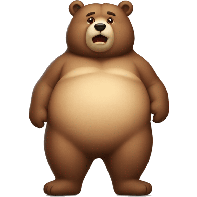 chubby bear with a belly emoji