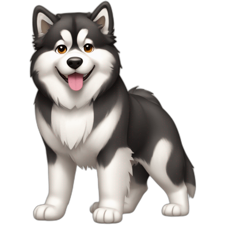 Dog alaskan malamute full-body emoji