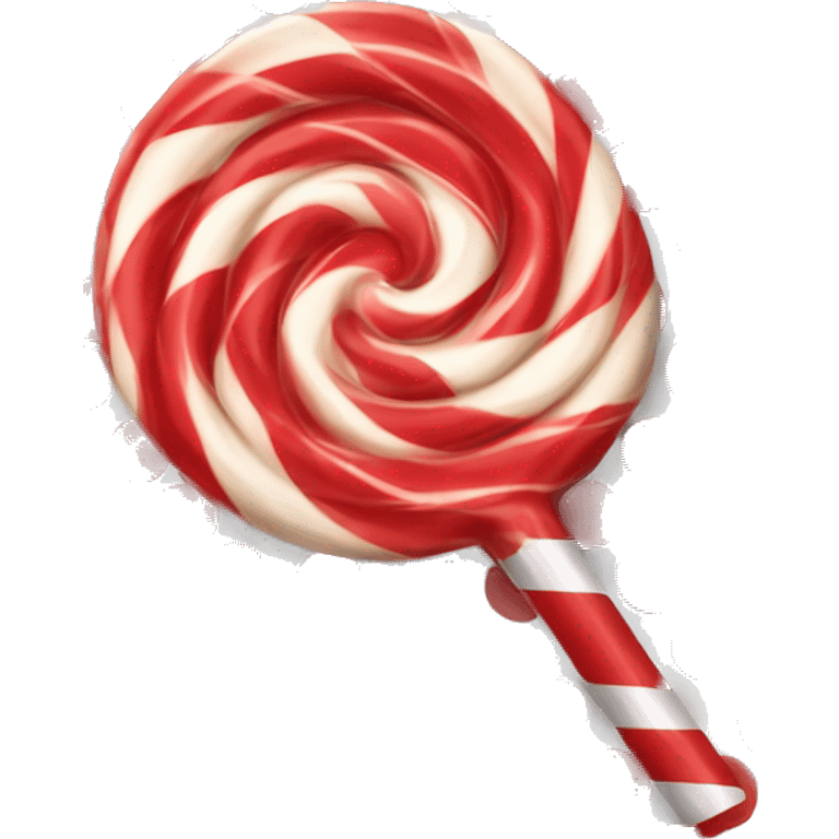 Abc in the form of long red and white lollipops emoji