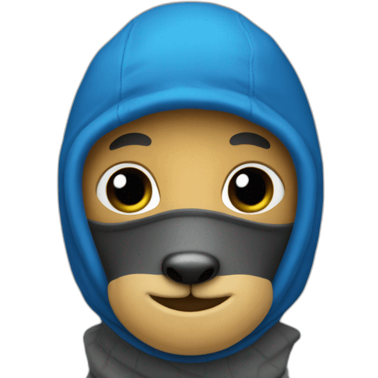 anteater with blue balaclava emoji