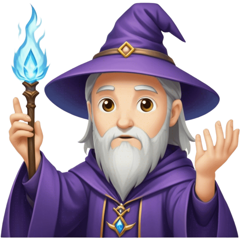 Wizard casting spells emoji