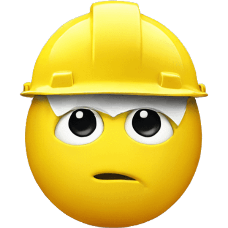 a lemon with a construction helmet emoji