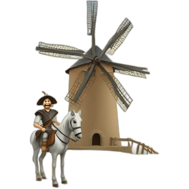 don quixote lifted by windmill emoji