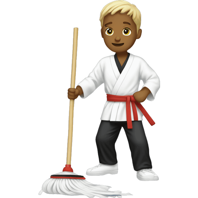 karate kid mopping floor emoji