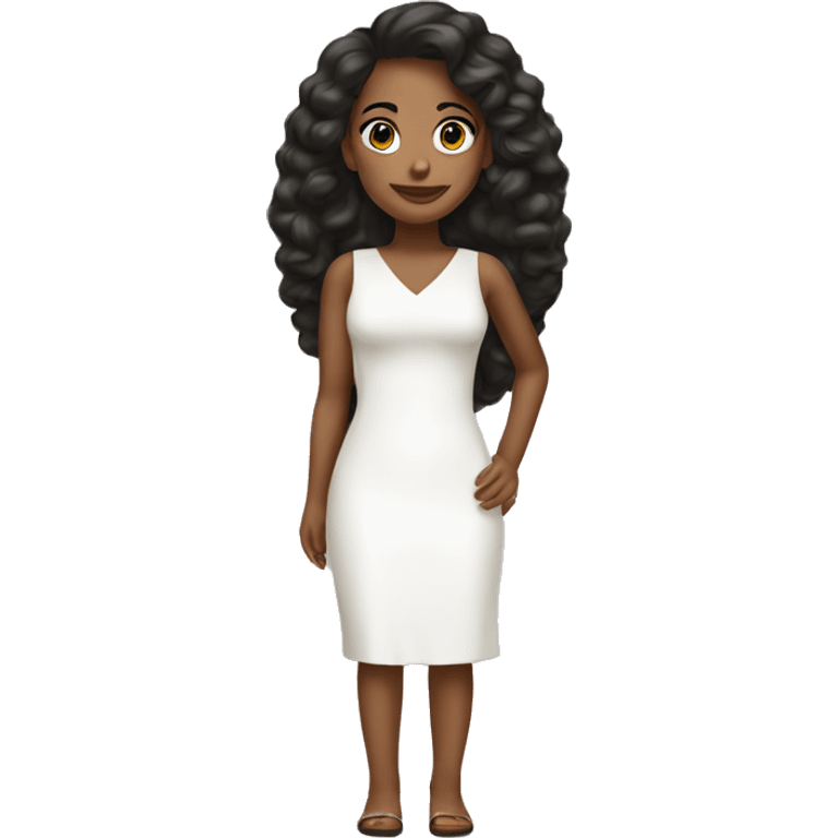 The weekend in white dress emoji