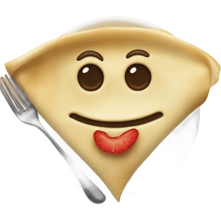 crepe with face  emoji