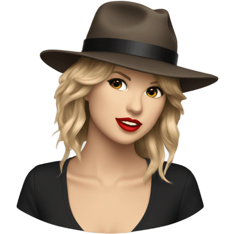 taylor swift with the 22 hat emoji