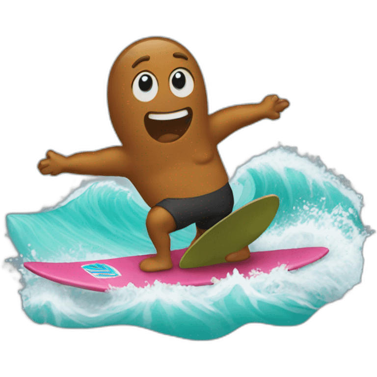 surfing poop emoji