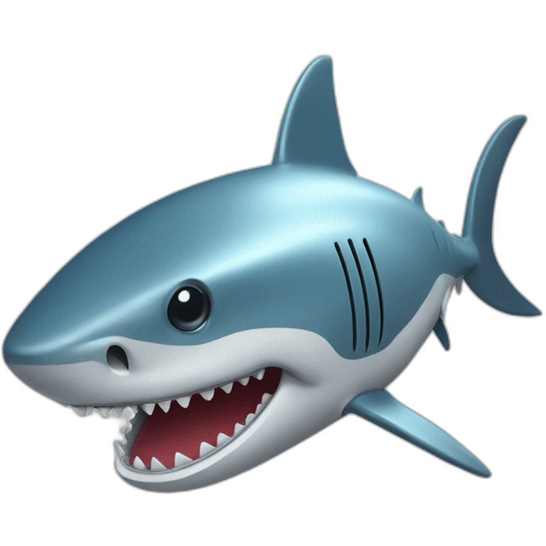 Robot sur requin emoji