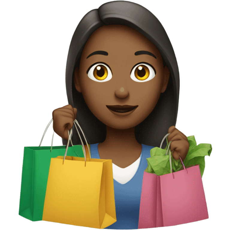 Girl on shopping emoji