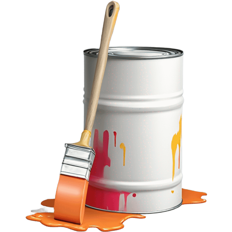 paint roller and paint can emoji