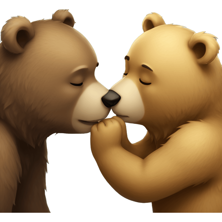 Bear love kissing a cute bear emoji