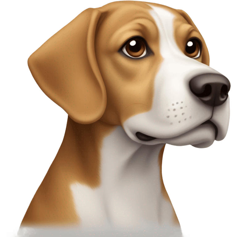 Brown and White Beagle Labrador Mix emoji