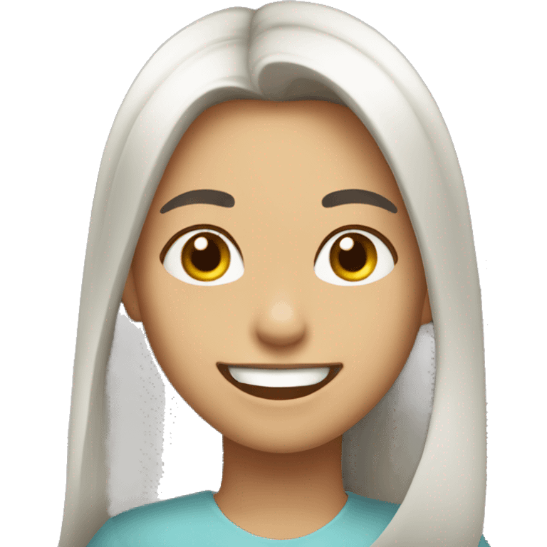 Cara feliz con moña emoji