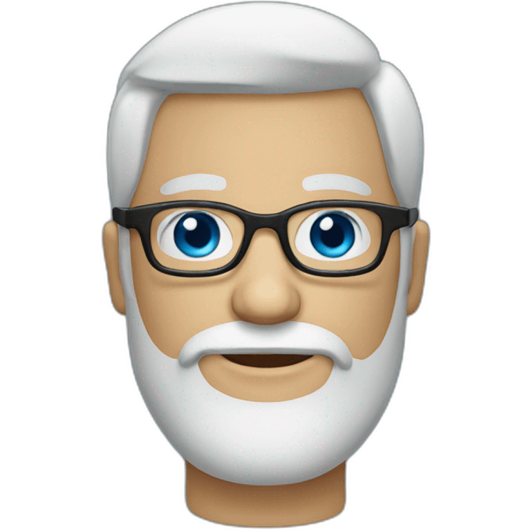 man with beard and glasses and blue eyes emoji