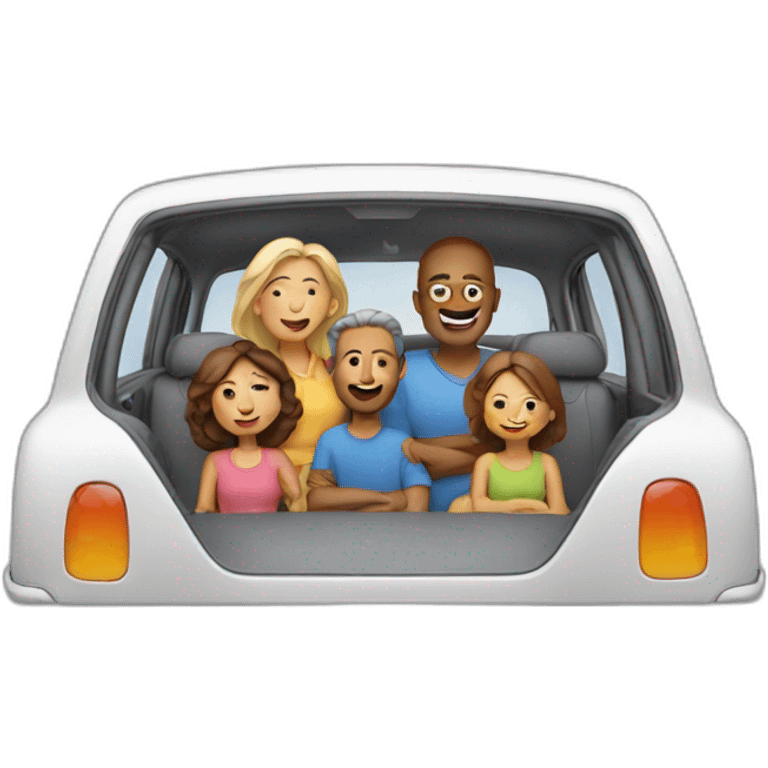 Family in car emoji