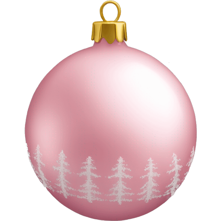 Light Pink Christmas bauble emoji