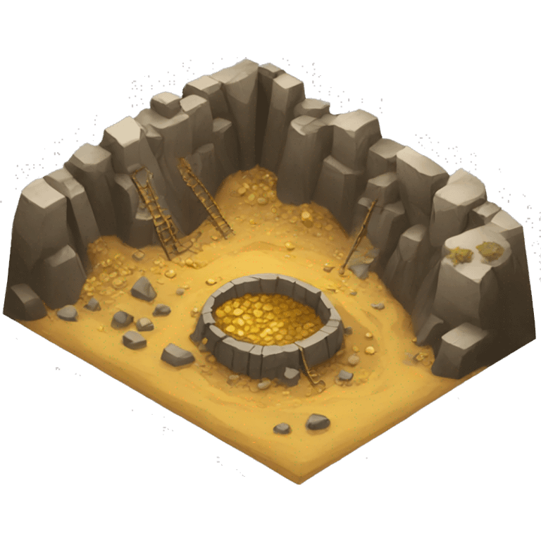 medieval gold mine pit emoji