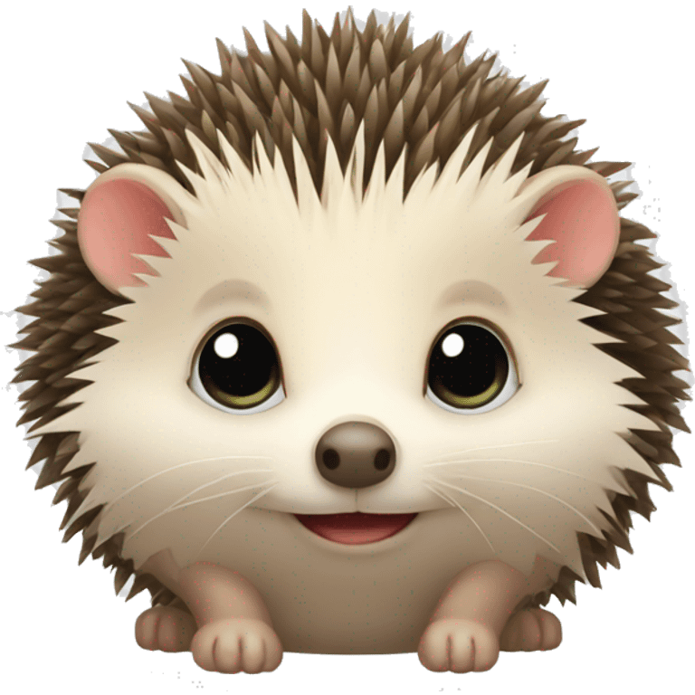 A one-eyed cute hedgehog  emoji