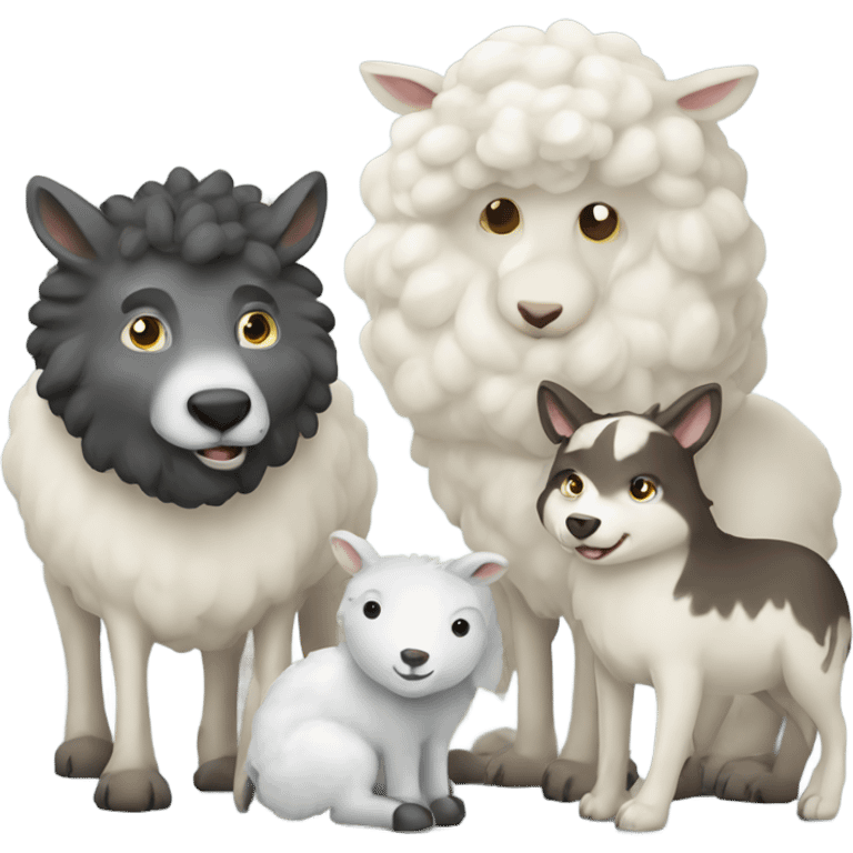 Wolves and sheep emoji