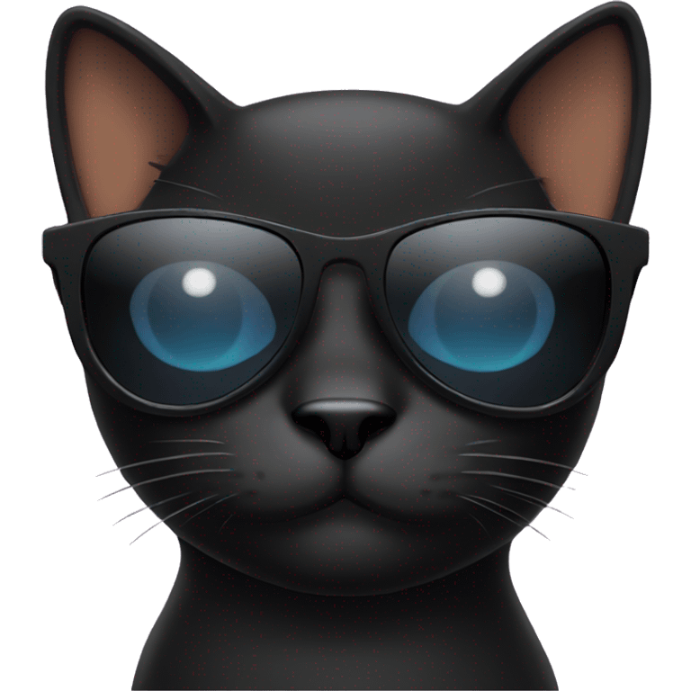 black cat with sunglasses emoji