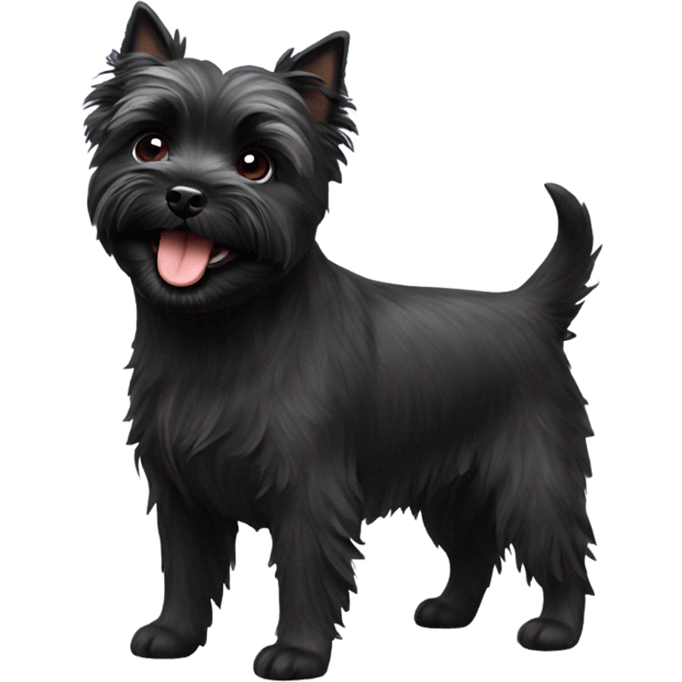 Happy black cairn terrier  emoji