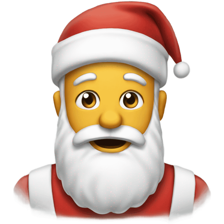 Embarrassed Santa emoji