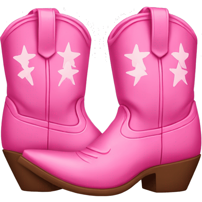 Pink cowboy boots emoji