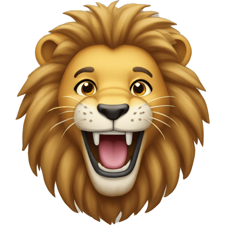 Lion smiling emoji