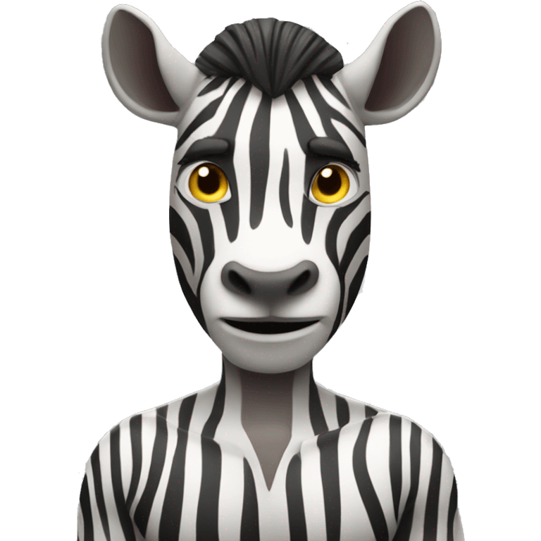 zebra as human, with muscles emoji