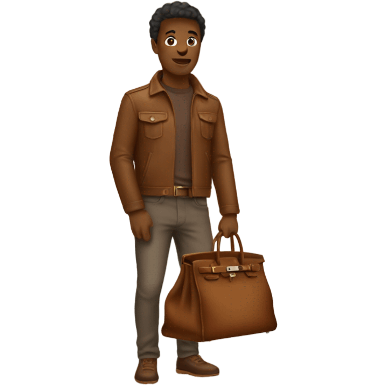 brown birkin emoji