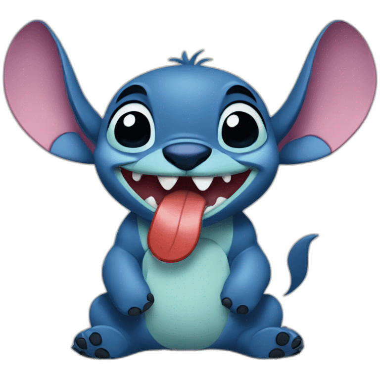 Stitch qui fait un bisou  emoji