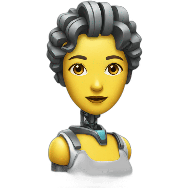 Lady robot emoji