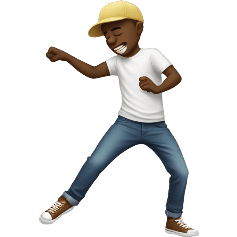 Boy dabing emoji