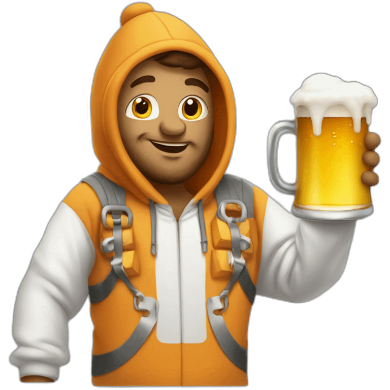 pipelineman in onesie with beer emoji