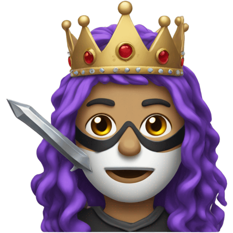 Me wearing crown with sword and eye patch emoji