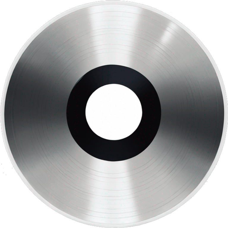 vinyl record with white bow emoji