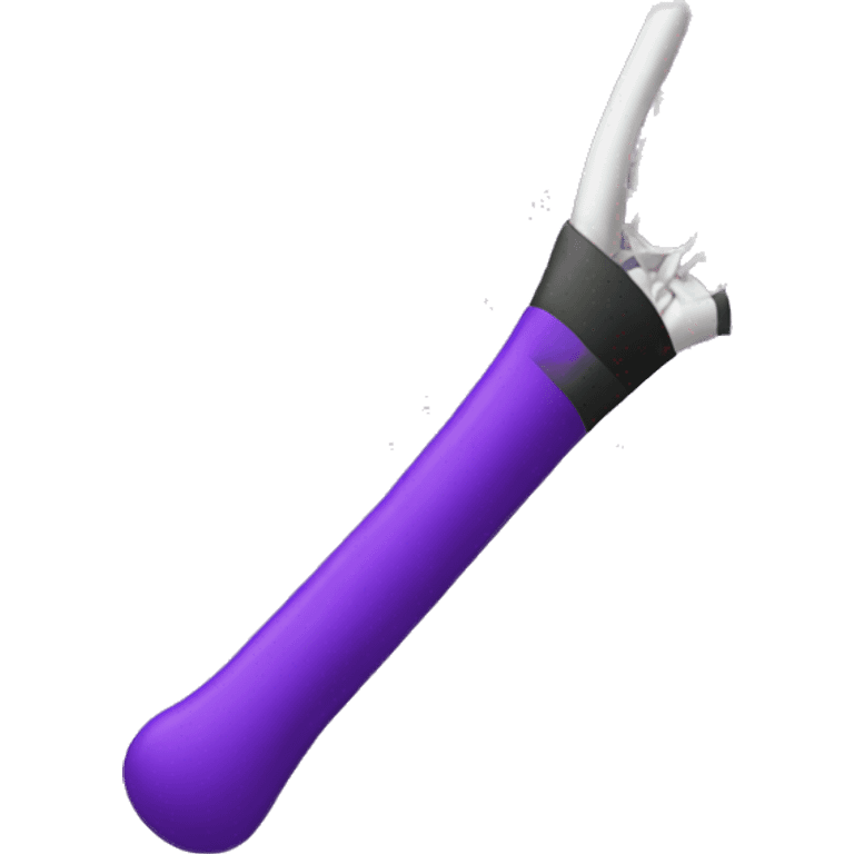 black net with purple and white handle emoji