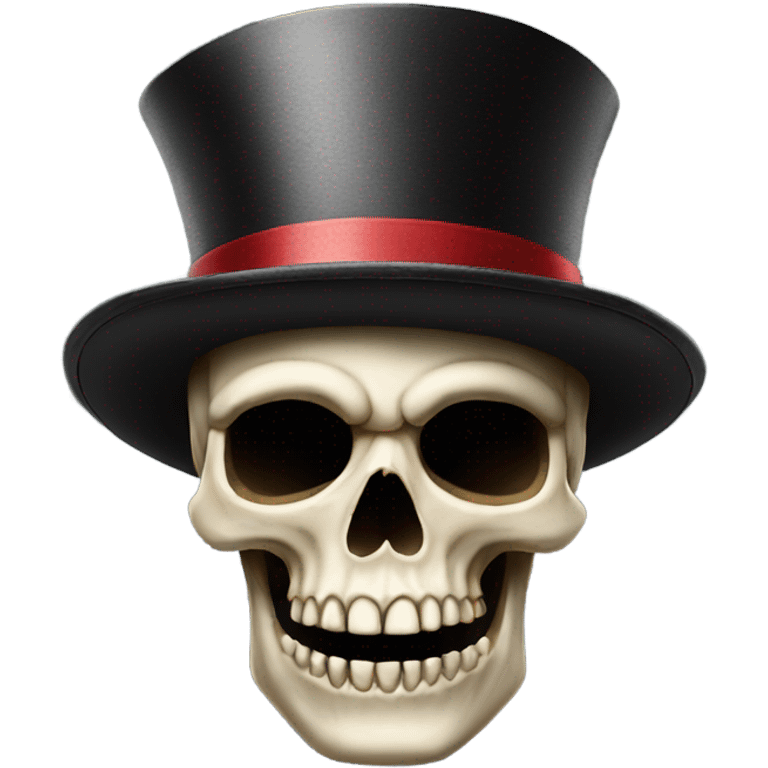 Skull emoji swearing a tophat emoji