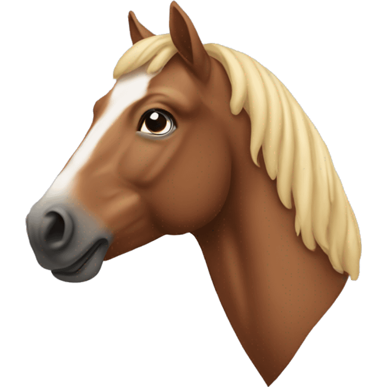 Horse with ear bonnet emoji