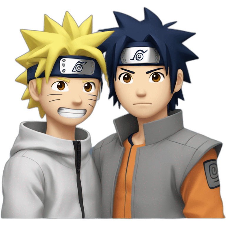 Naruto with sasuke  emoji