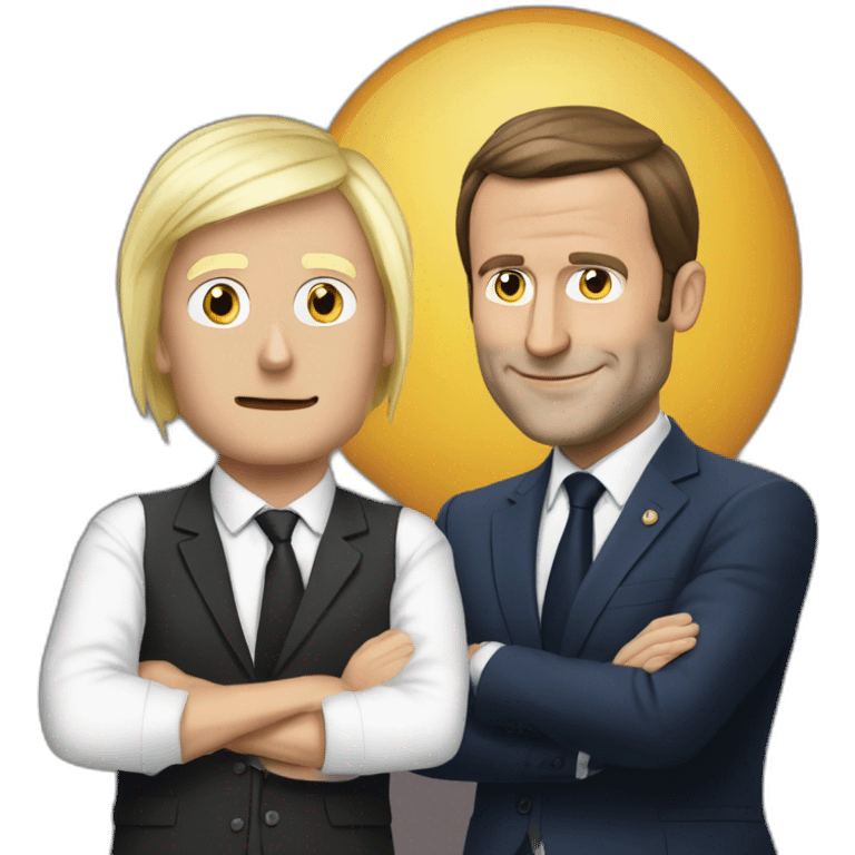 Macron vs lepen emoji