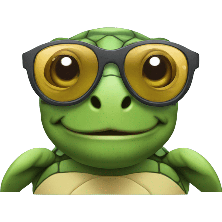 turtle with glases emoji