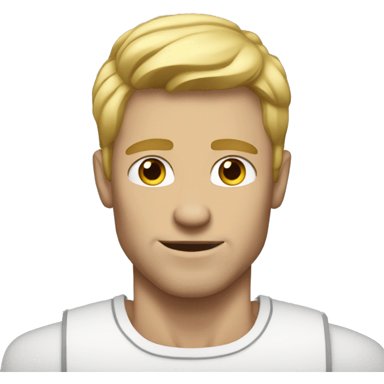 A blonde haired man with muscular shoulders  emoji