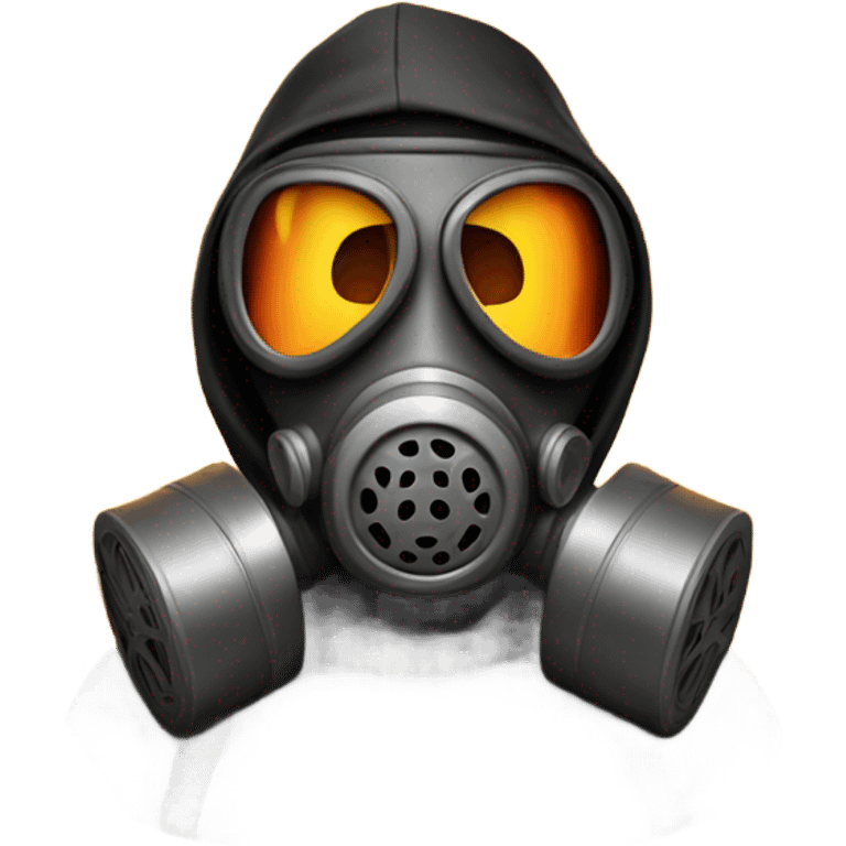 gas mask guy with black fire emoji