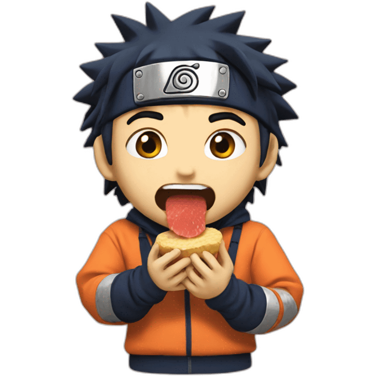 Naruto eating emoji